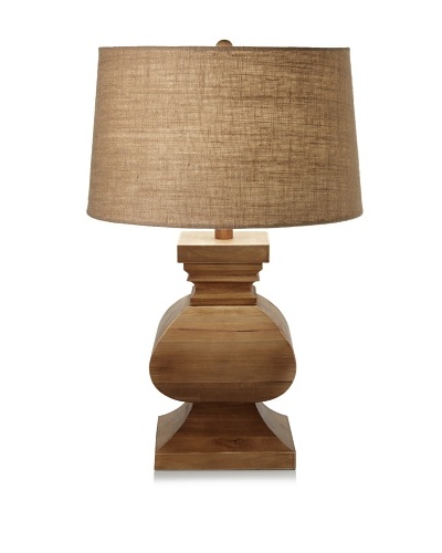 Lighting Accents Solid Wood Square Table Lamp