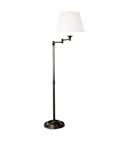 Lighting Enterprises Adjustable Arm Floor Lamp, Polished Brass