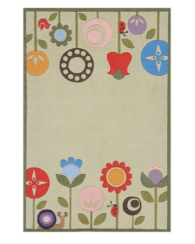 Lil Mo Retro Flowers Rug [Grass]