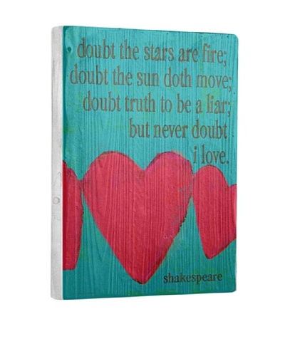 Lisa Weedn Never Doubt Love Reclaimed Finished Wood Portrait