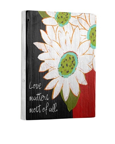 Lisa Weedn Love Matters Most Of All Reclaimed Finished Wood Portrait