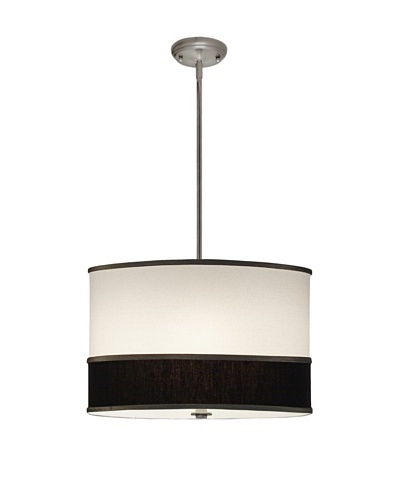 Lite Tops Multi Color Drum Pendant Light, Satin Nickel