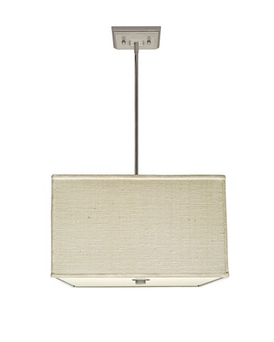 Lite Tops Square Pendant, Satin Nickel