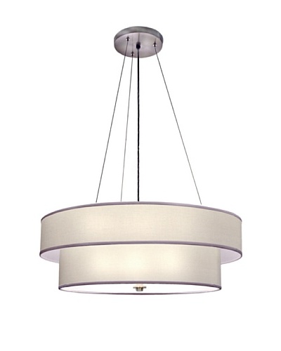 Lite Tops Loft Style Pendant Light, Satin Nickel