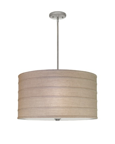 Lite Tops Striped Pendant, Satin Nickel