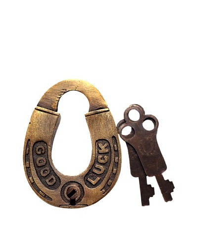 Locks of Love Vintage Inspired Horseshoe Shaped Padlock, c1960s