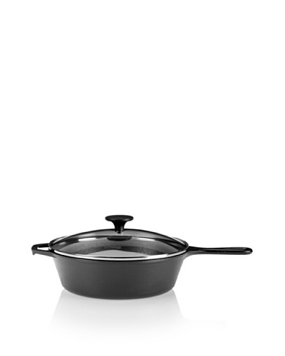 Lodge Pre-Seasoned Cast Iron Deep Skillet with Glass Lid