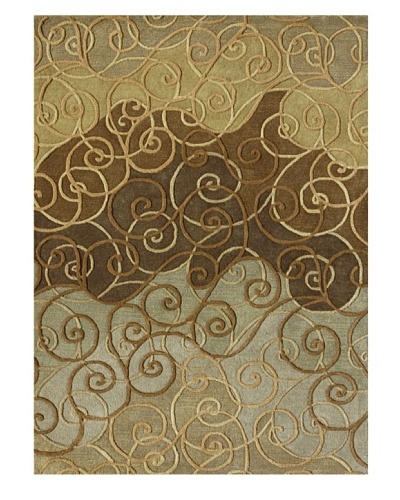 Loloi Rugs Zara Rug, Sage/Brown, 5' x 7' 6