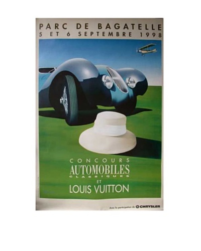 Original Louis Vuitton Bagatelle White Hat/Blue Car, 1998As You See