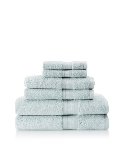 Luxury Suite MicroCotton Aertex 6-PieceTowel Set, Sea Glass