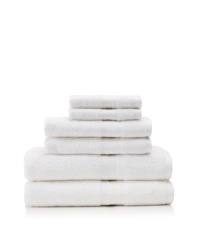 Luxury Suite MicroCotton Aertex 6-PieceTowel Set, White
