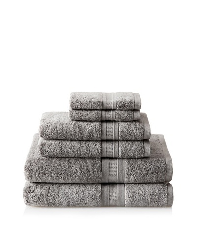 Luxury Suite MicroCotton Aertex 6-PieceTowel Set, Steel