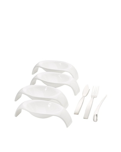 Magppie Tritone 16-Piece Seafood/Cutlery Set, Silver