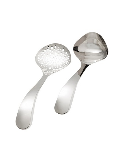 Magppie Swan Ladle and Skimmer Set, Silver