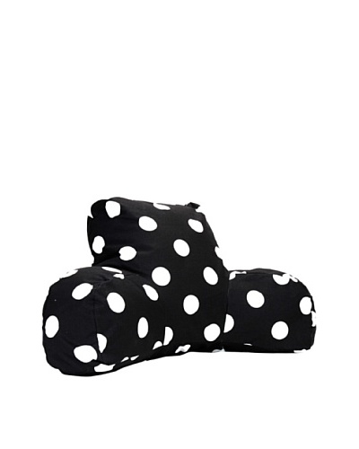 Majestic Home Goods Large Polka Dot Reading Pillow, BlackAs You See