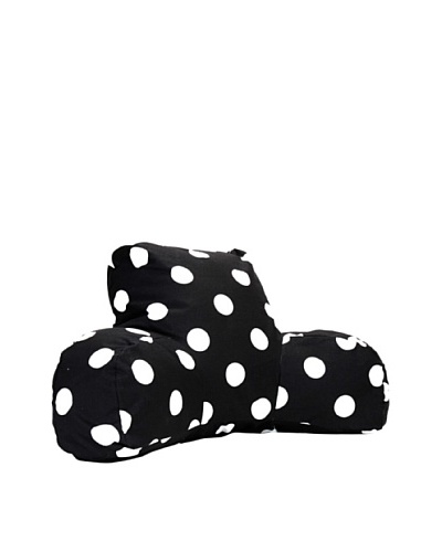 Majestic Home Goods Large Polka Dot Reading Pillow, Black