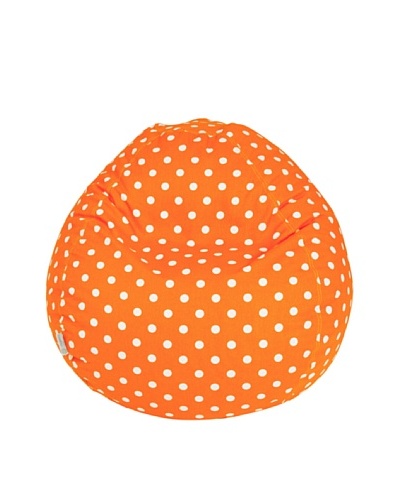 Majestic Home Goods Small Polka Dot Small Bean Bag, Tangerine