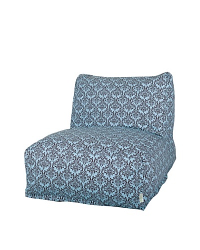 Majestic Home Goods French Maddie Bean Bag Chair Lounger, Soft Blue/Brown