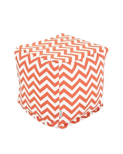 Majestic Home Goods Chevron Small Cube, Burnt Orange