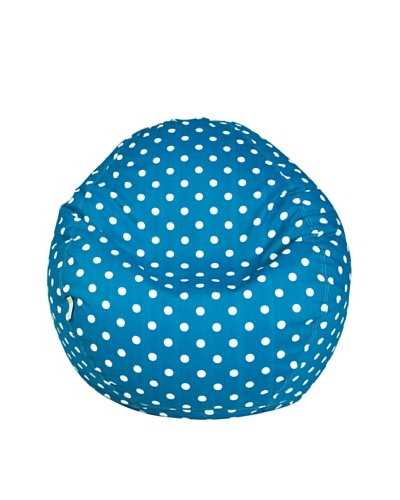 Majestic Home Goods Small Polka Dot Small Bean Bag, Ocean