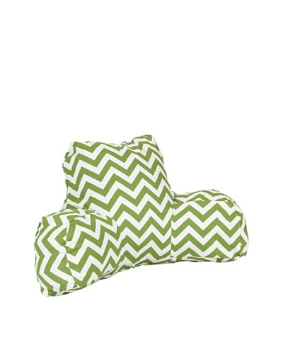 Majestic Home Goods Chevron Reading Pillow, Sage