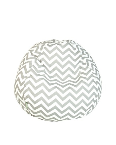 Majestic Home Goods Chevron Small Bean Bag, Gray