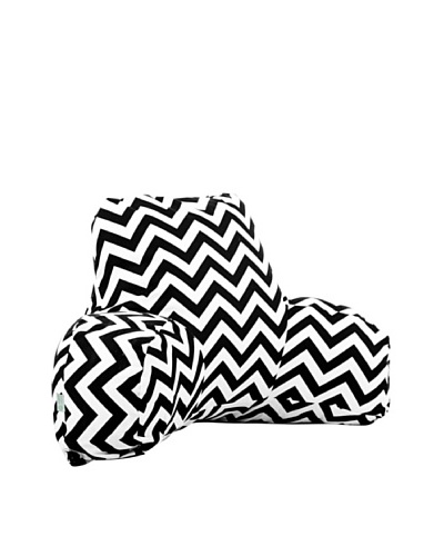 Majestic Home Goods Chevron Reading Pillow, Black