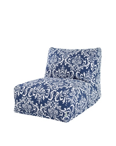 Majestic Home Goods French Quarter Bean Bag Chair Lounger, Navy