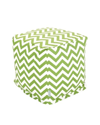 Majestic Home Goods Chevron Small Cube, Sage