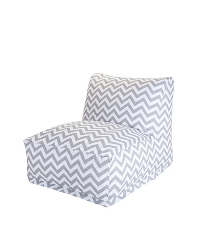 Majestic Home Goods Chevron Bean Bag Chair Lounger, Gray