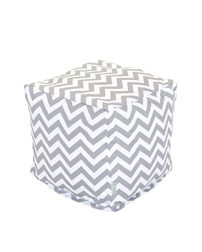 Majestic Home Goods Chevron Small Cube, Gray