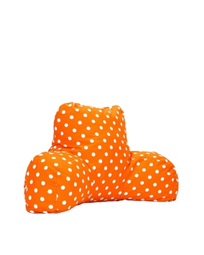 Majestic Home Goods Small Polka Dot Reading Pillow, Tangerine