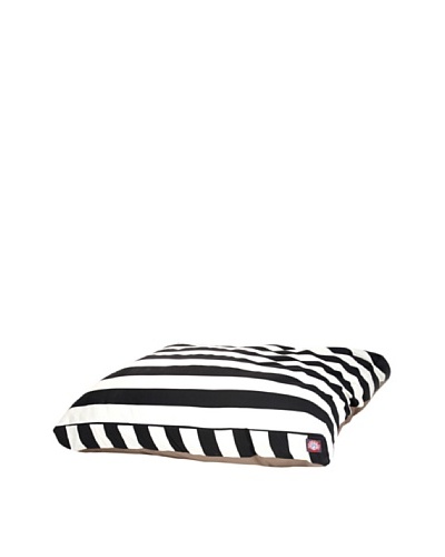 Majestic Pet Vertical Stripe Rectangular Pet Bed, Large, Black