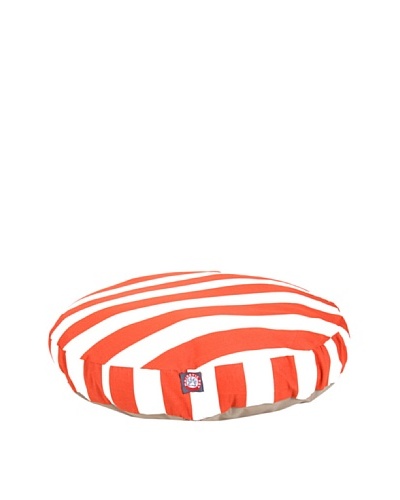 Majestic Pet Vertical Stripe Round Pet Bed, Medium, Burnt Orange