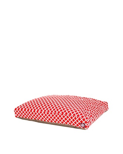 Majestic Pet Bamboo Print Rectangular Pet Bed, Large, RedAs You See