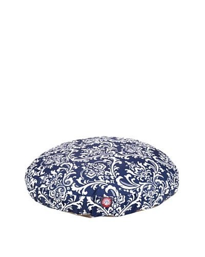 Majestic Pet French Print Round Pet Bed, Medium, Navy Blue