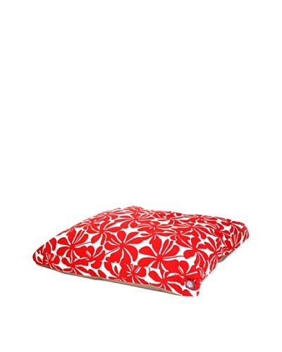 Majestic Pet Plantation Rectangular Pet Bed, Large, Red