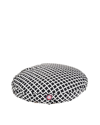 Majestic Pet Bamboo Print Round Pet Bed, Medium, Black