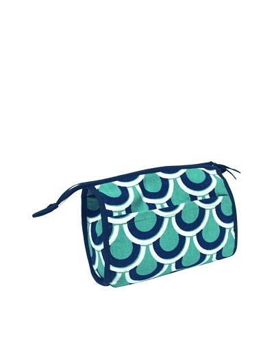 Malabar Bay Scalloped Arches Cosmetic Bag, Green