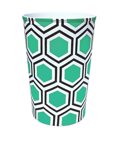 Malabar Bay Roma Canvas Wastebasket, Green