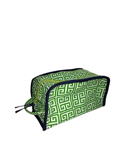 Malabar Bay Greek Key Dopp Kit, Green