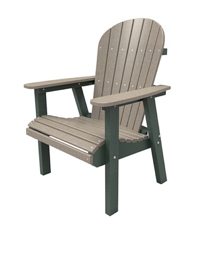 Malibu Jamestown Dining Chair in Weathered Wood and Turf Green