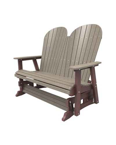 Malibu Jamestown Double Glider in Weathered Wood and CherryAs You See