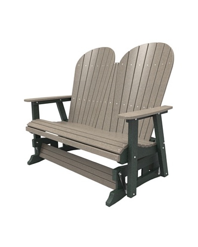 Malibu Jamestown Double Glider in Weathered Wood and Turf GreenAs You See