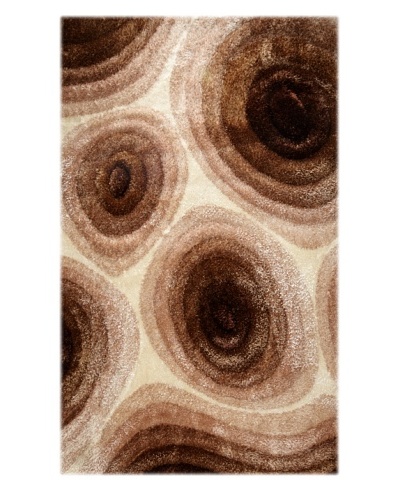 Manhattan Design District Wool Blend Luxury Shag [Brown/White]