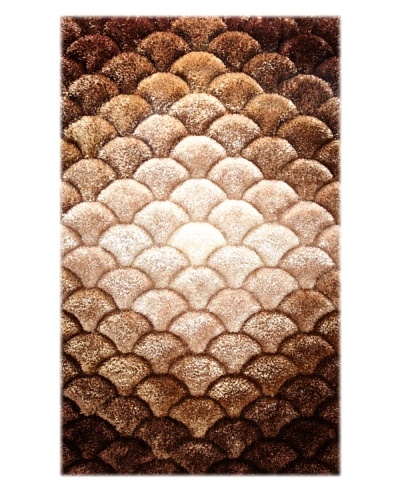 Manhattan Design District Wool Blend Luxury Shag [Brown Multi]