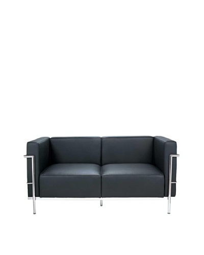 Manhattan Living Grand LC3 Loveseat, Black