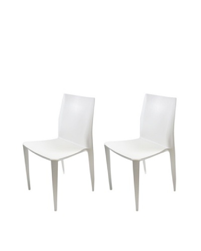 Manhattan Living Set of 2 Greenwich Chairs, White