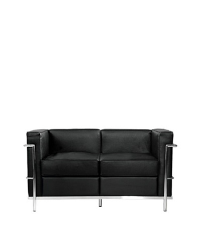 Manhattan Living Cube LC2 Petit Loveseat, Black