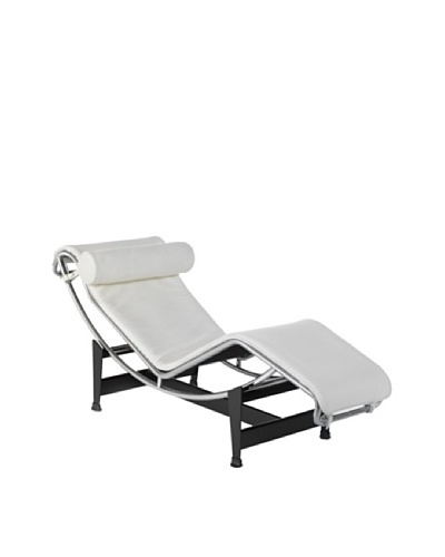 Manhattan Living Adjustable Chaise, White